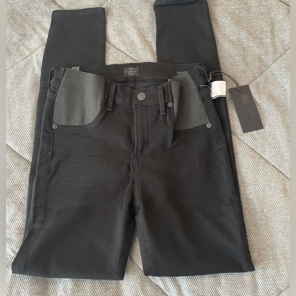 Citizens of Humanity Maternity Skinny Jeans Black Over Belly Size‎ 26